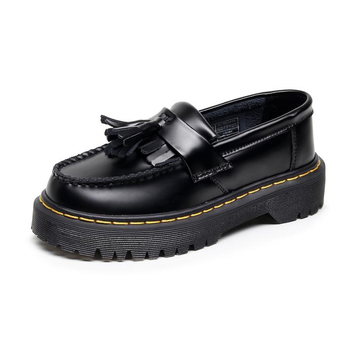 Adrian Made In England Quilon Leather Tassel Loafers  | Womens/ Mens  Loafers Loafers Black — Quilon