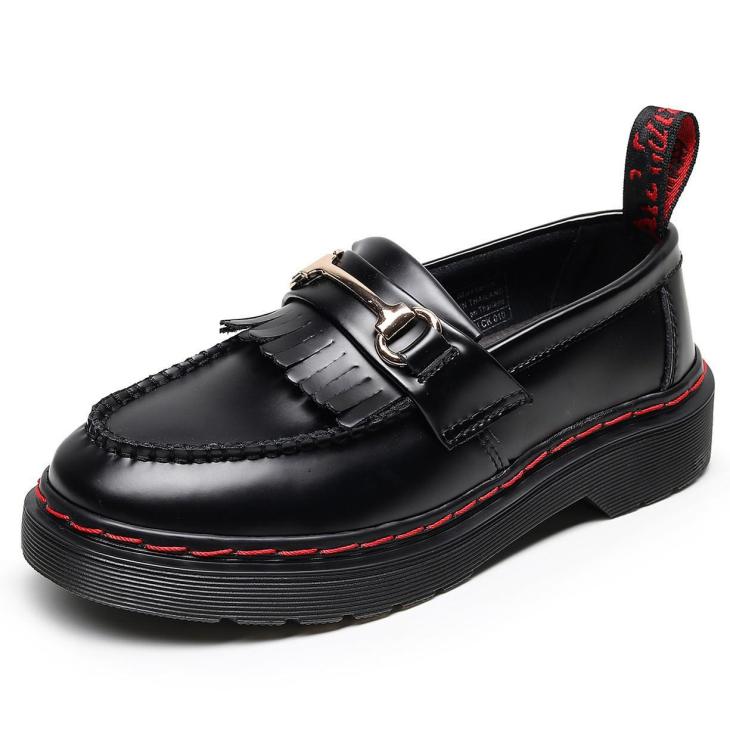 Adrian Snaffle Smooth Leather Kiltie Loafers  | Womens/ Mens  Loafers Loafers Cherry Red — Arcadia