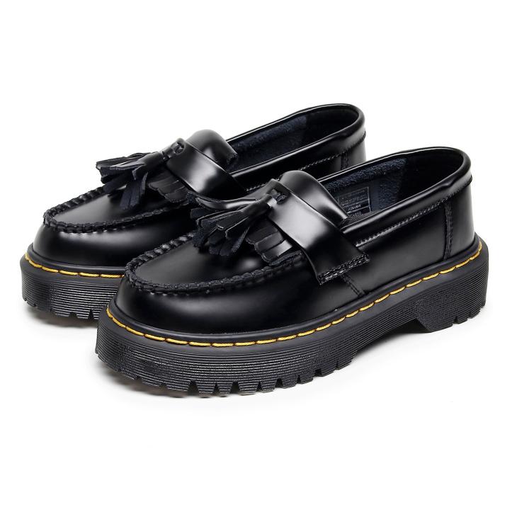 Adrian Yellow Silas Matthews Leather Tassel Loafers  | Womens/ Mens  Loafers Loafers Black — Smooth Leather