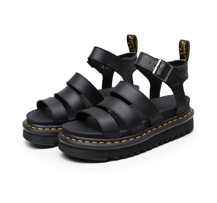 Blaire Hydro Leather Platform Strap Sandals  | Womens  Sandals Sandals Black — Hydro Leather