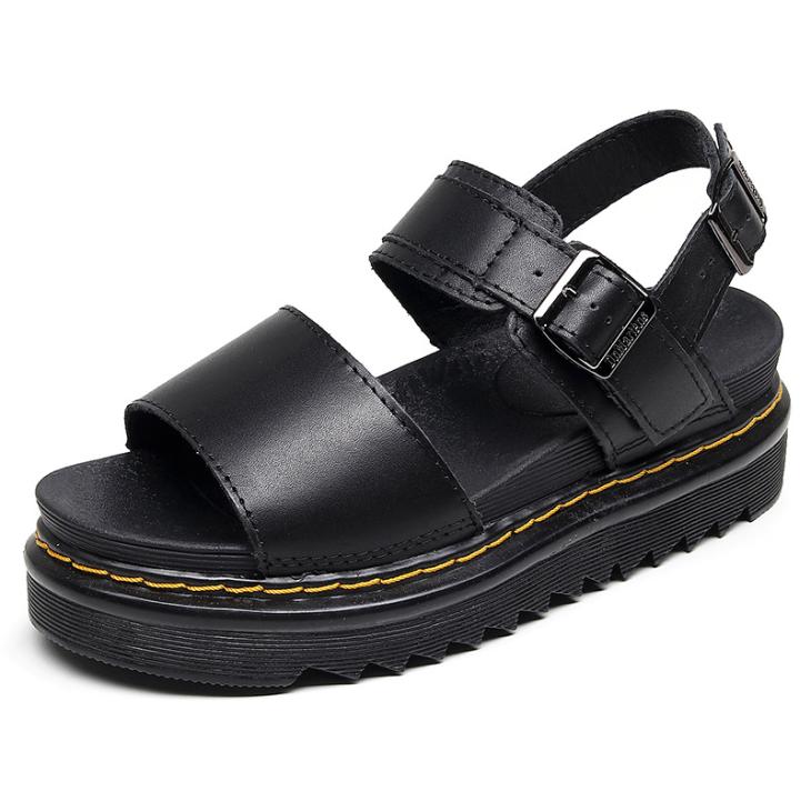 Gryphon Pisa Leather Platform Sandals  | Womens  Sandals Sandals Black — Pisa