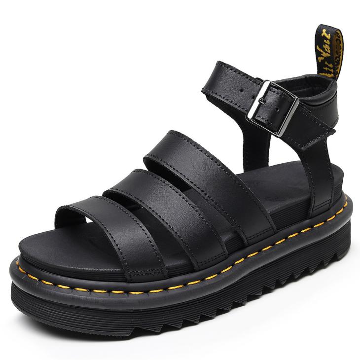 Voss Leather Strap Sandals  | Womens  Sandals Sandals Black+Black — Hydro Leather