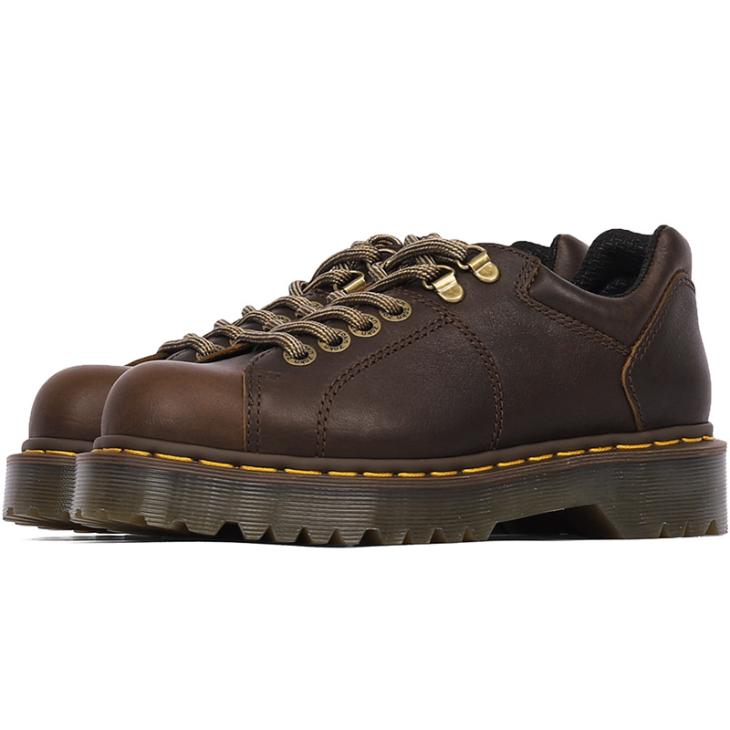 Woodard Grizzly Leather Low Casual Boots  | Mens  Platforms Mens Dark Brown — Grizzly