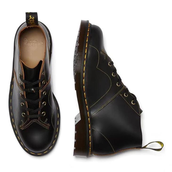 Church Platform Monkey Boots  | Womens/ Mens  Platforms Mens Black — Vintage Smooth